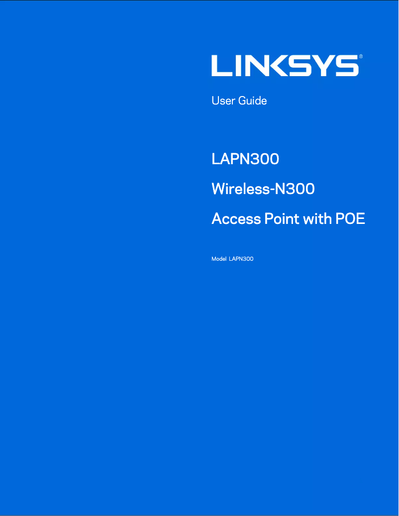 Page 1 of the manual User Manual Linksys LAPN300