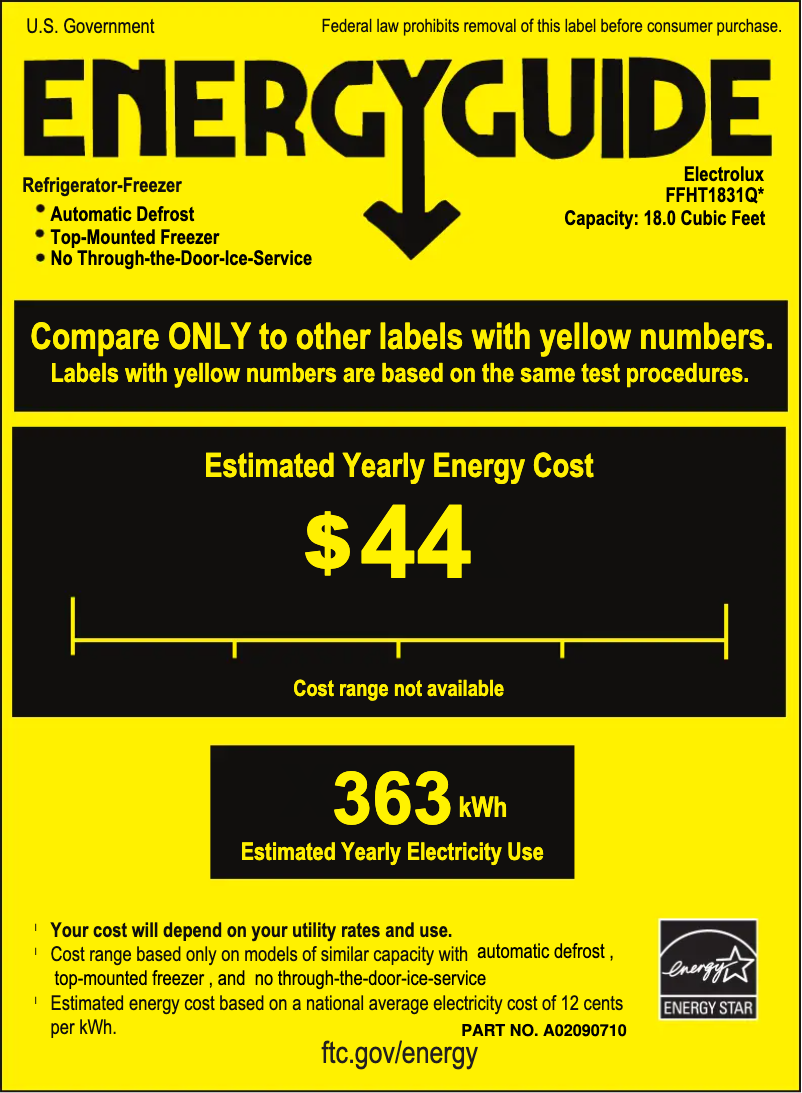 First page image of the manual for FFHT1831Q