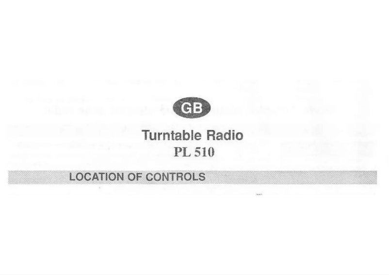 First page image of the manual for PL510