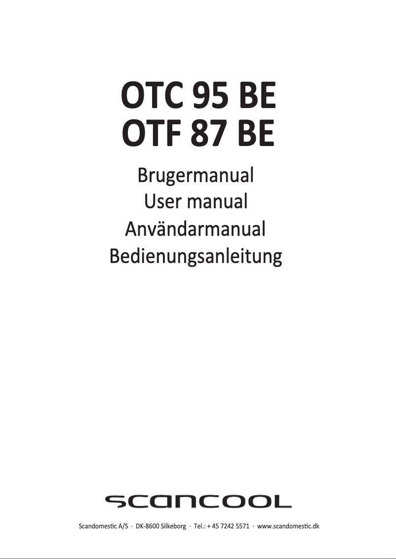 Page 1 of the manual User Manual Scancool OTF 87 BE