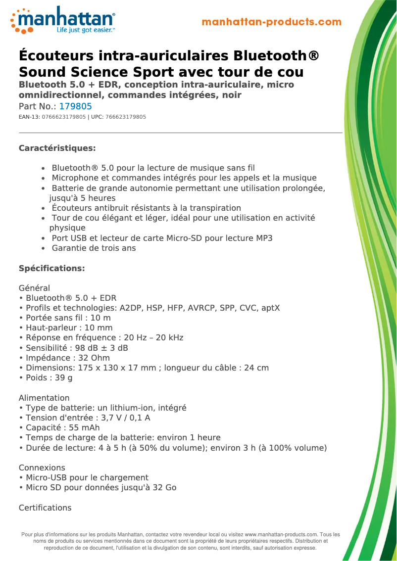 Page 1 of the manual User Manual Manhattan 179805
