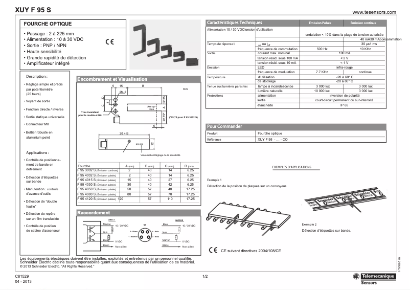 First page image of the manual for XUY F 95 S