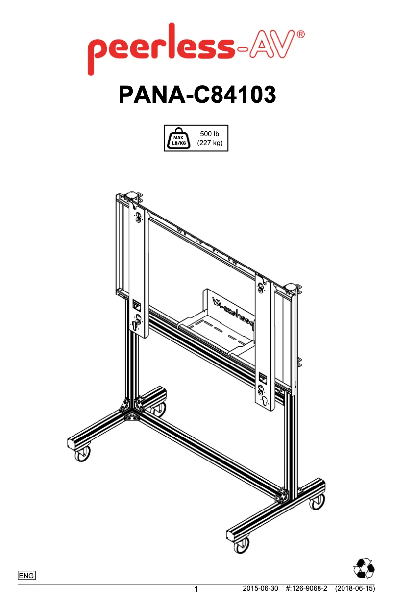 First page image of the manual for PANA-C84103
