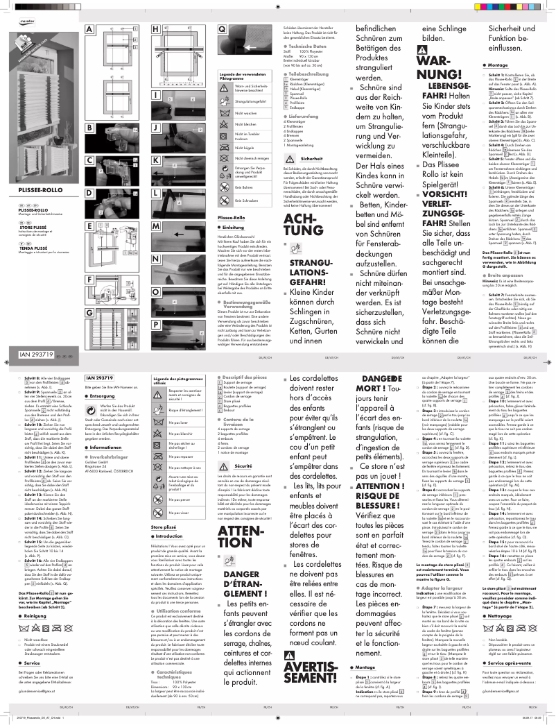 First page image of the manual for IAN 293719