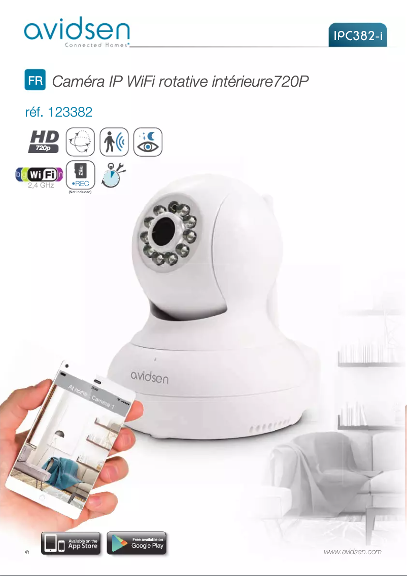 Page 1 of the manual User Manual Avidsen 123382 WiFi