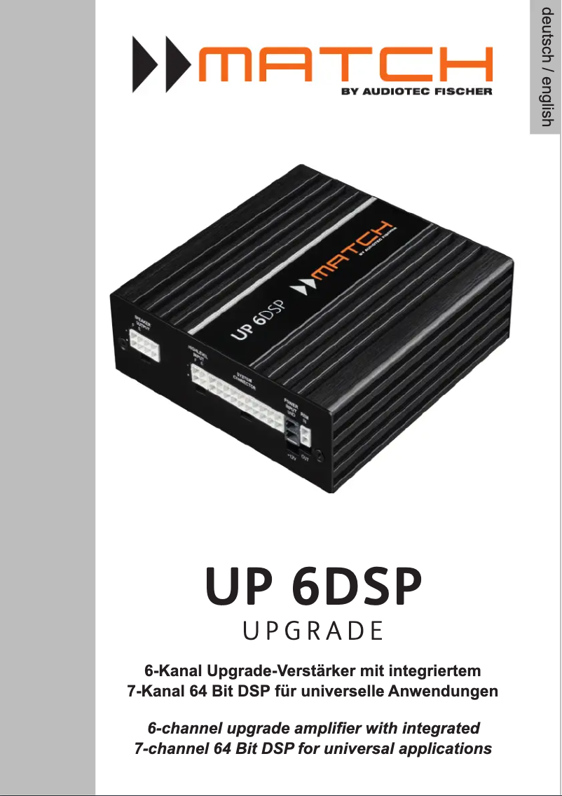 First page image of the manual for UP 6DSP