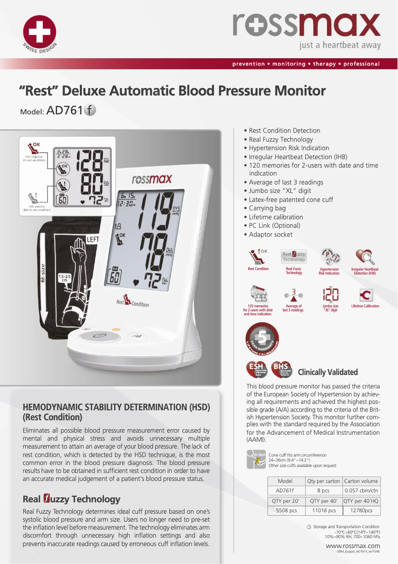 First page image of the manual for AD761f