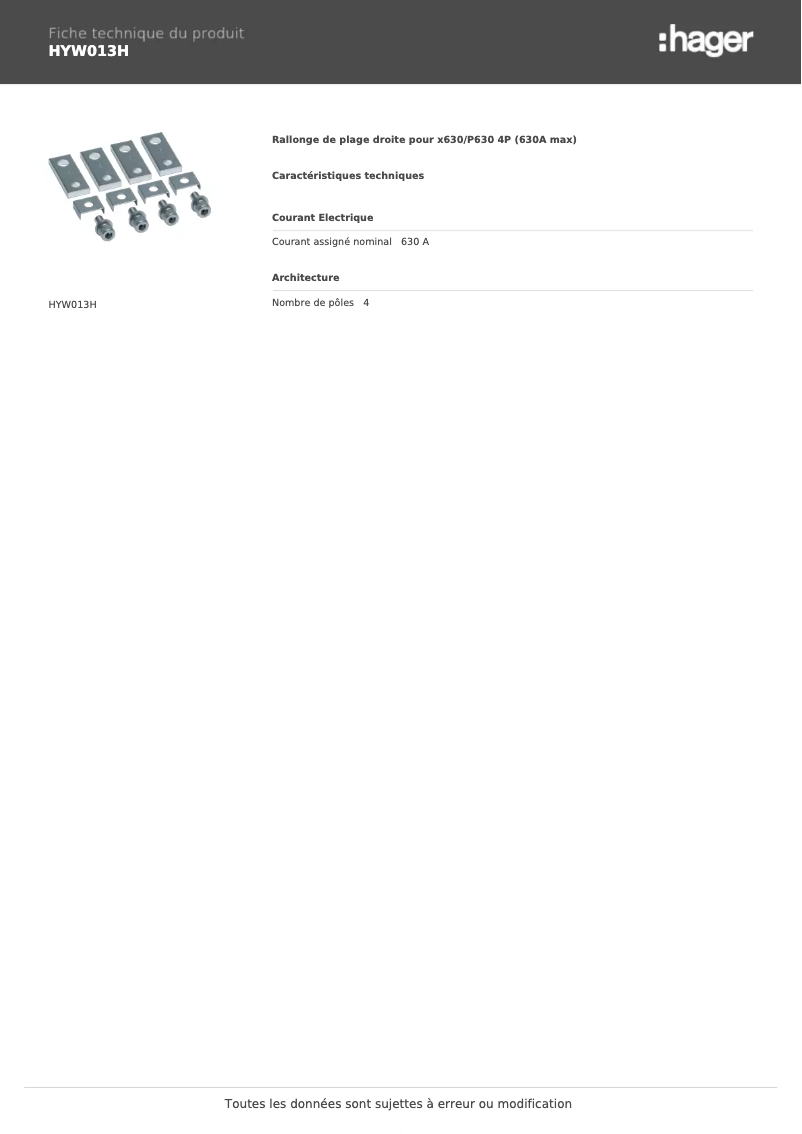 First page image of the manual for HYW013H