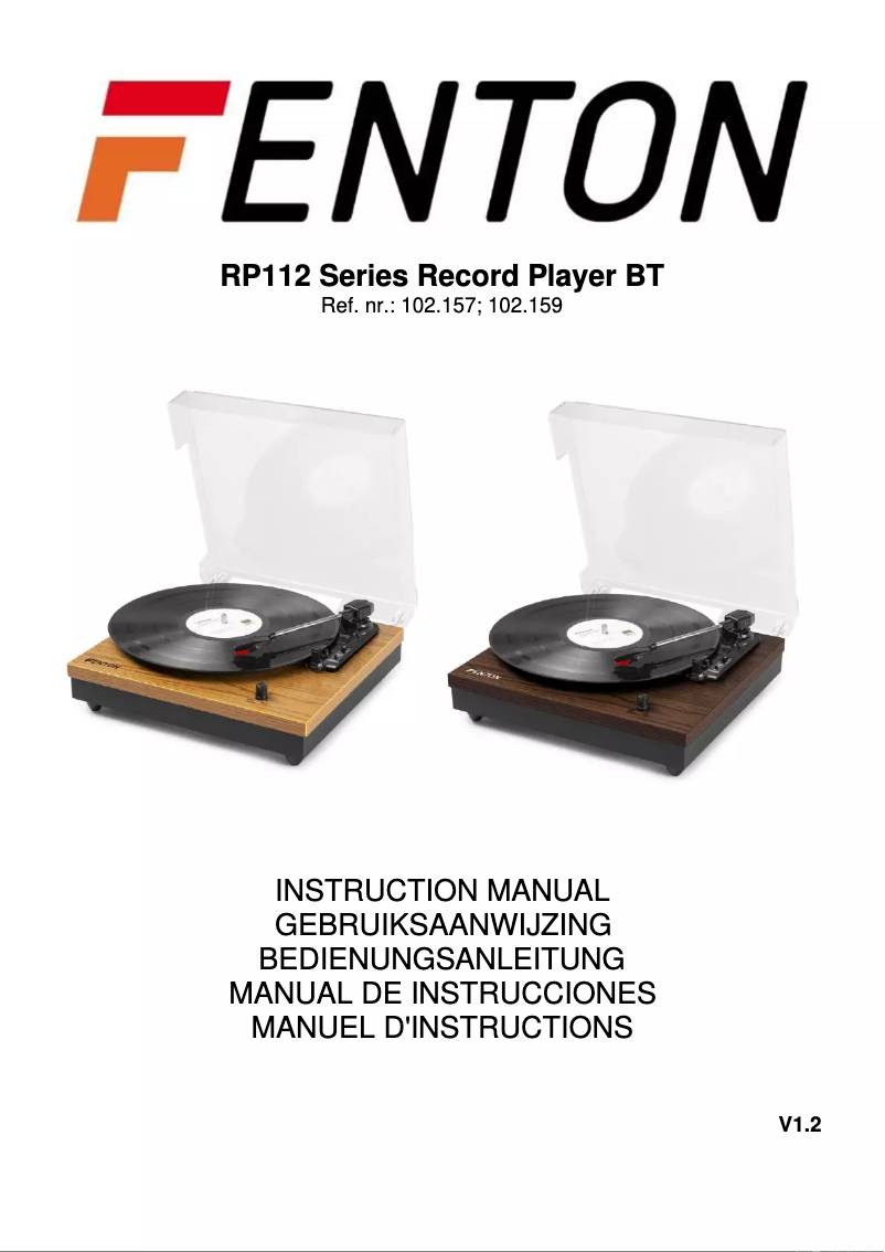 Page 1 of the manual User Manual Fenton RP112
