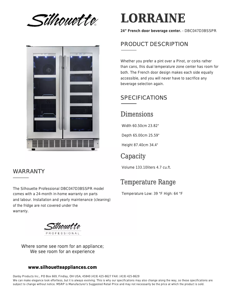 First page image of the manual for DBC047D3BSSPR
