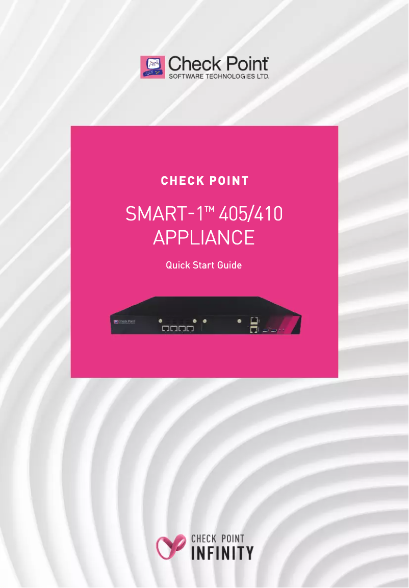 Page 1 of the manual User Manual Check Point Smart-1 405