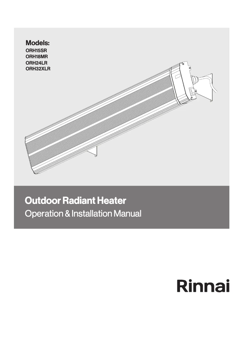 Page 1 of the manual User Manual Rinnai ORH18MR
