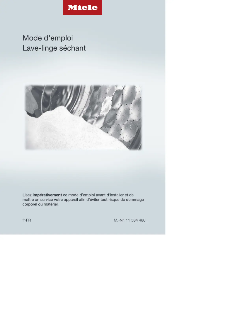 First page image of the manual for WTR860 WPM