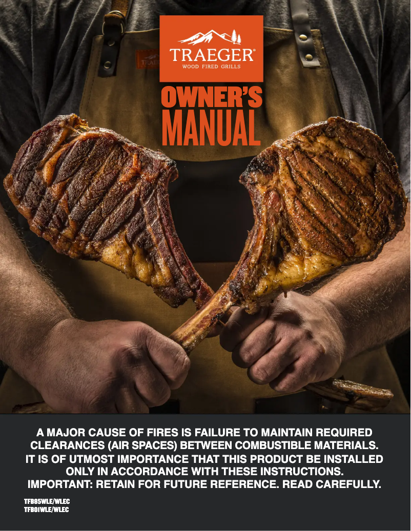 Page 1 of the manual User Manual Traeger Timberline 850