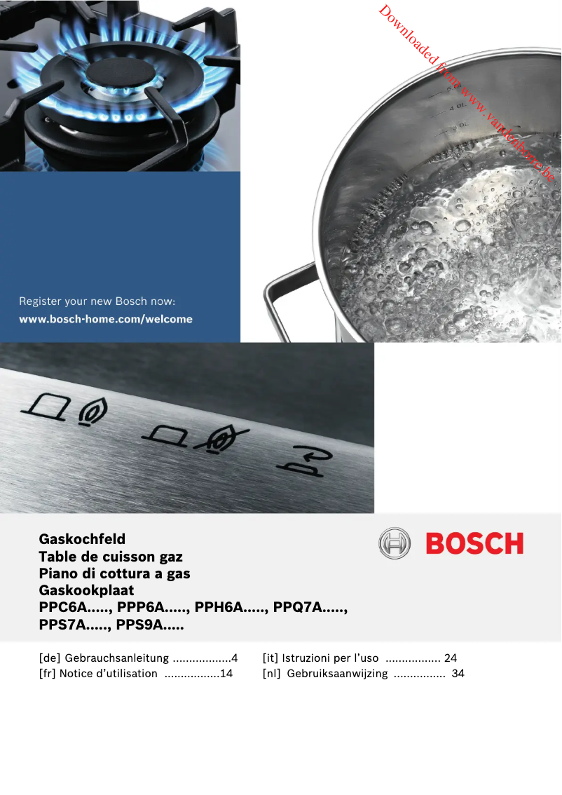 Page 1 of the manual User Manual Bosch Serie 6 PPP6A6B20
