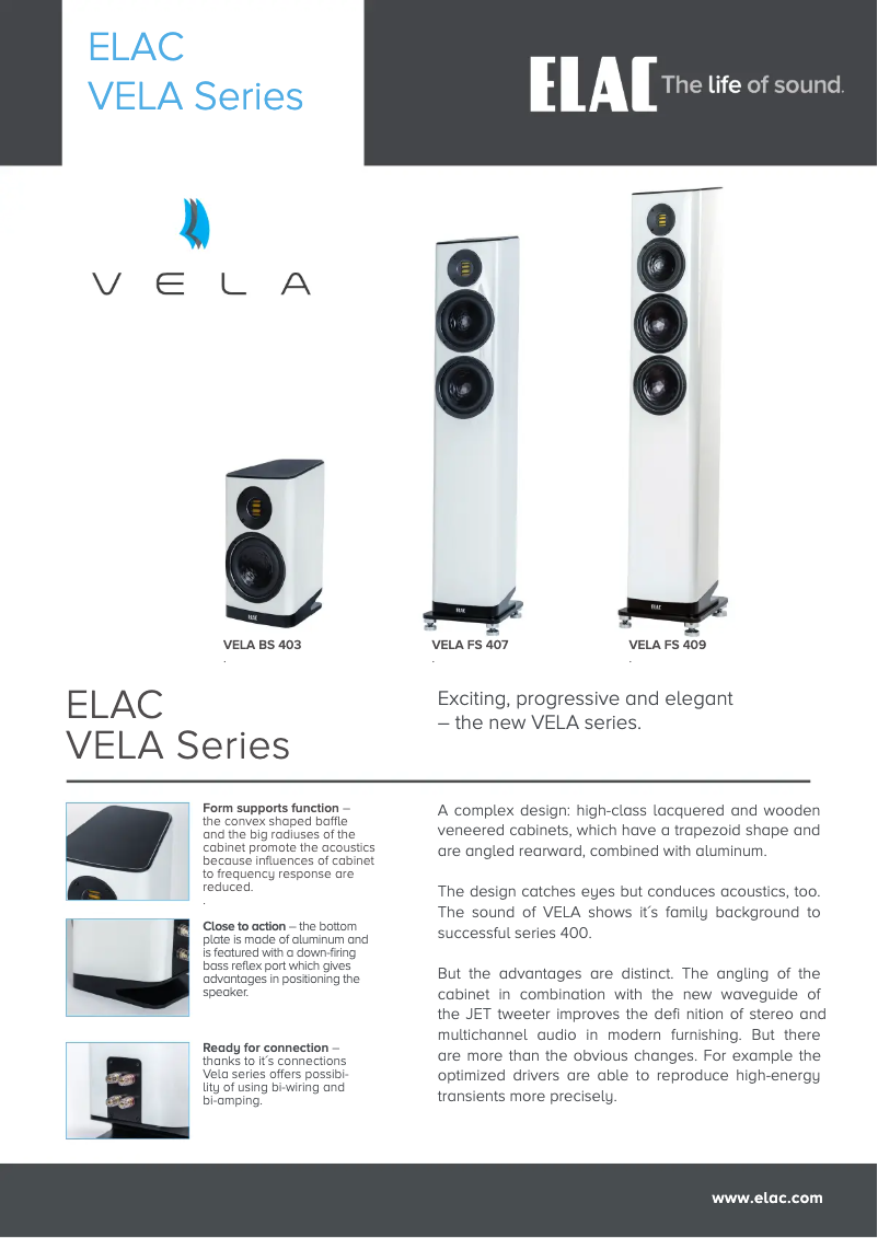 Image de la première page du manuel de l'appareil Vela BS404