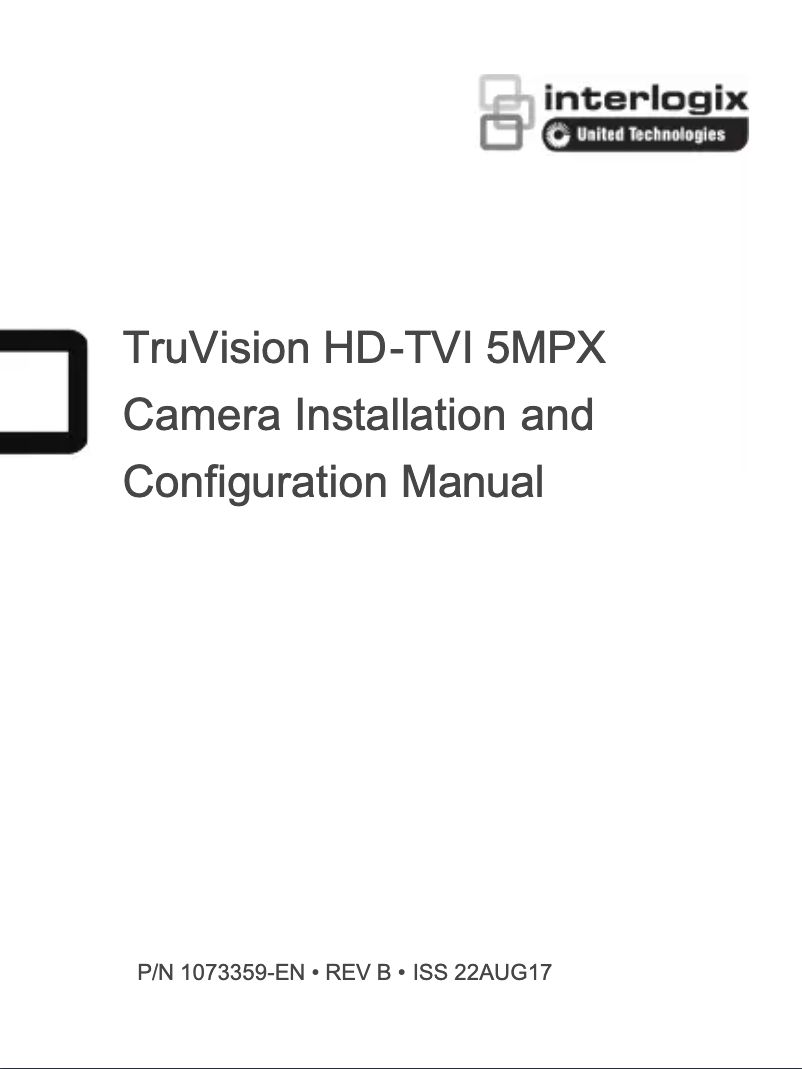 First page image of the manual for TruVision TVD-4406