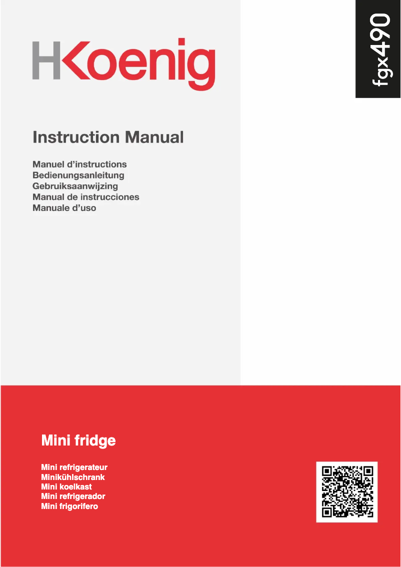 First page image of the manual for FGX490