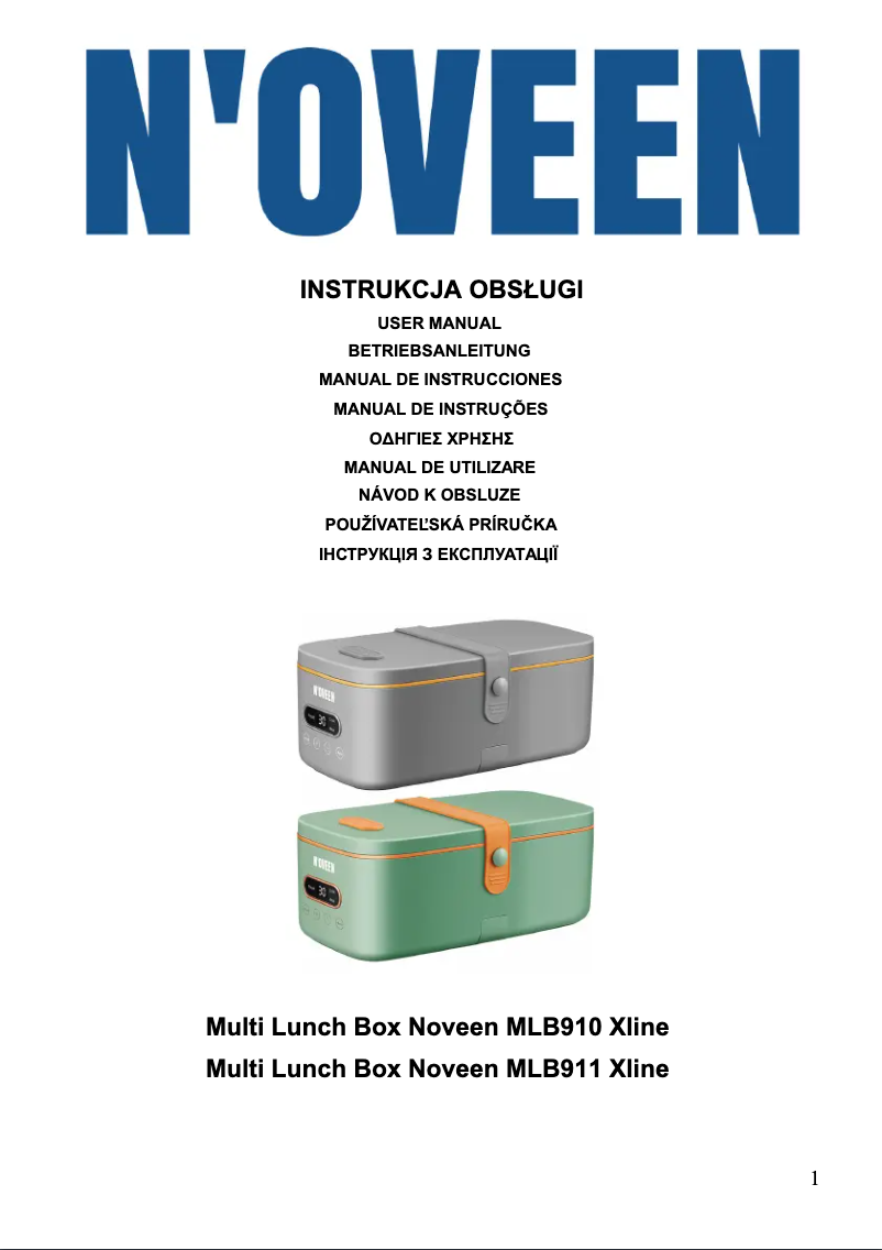 Page 1 of the manual User Manual N'oveen MLB911