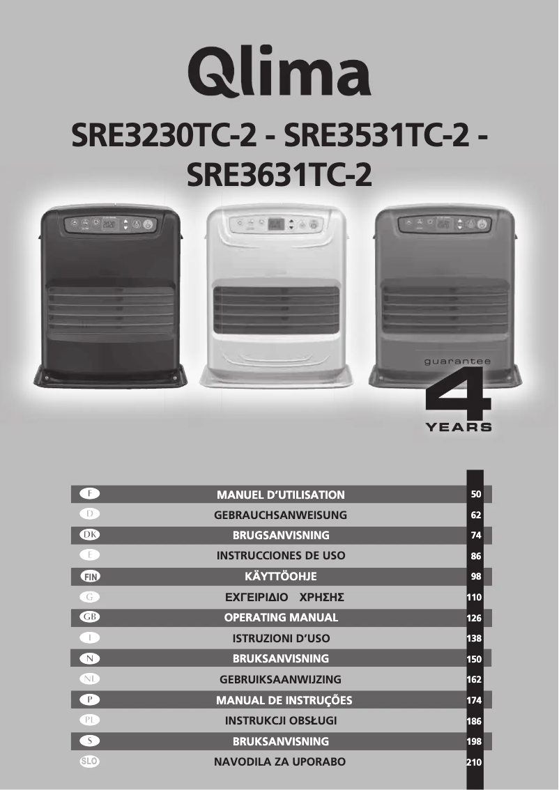 First page image of the manual for SRE3230TC-2