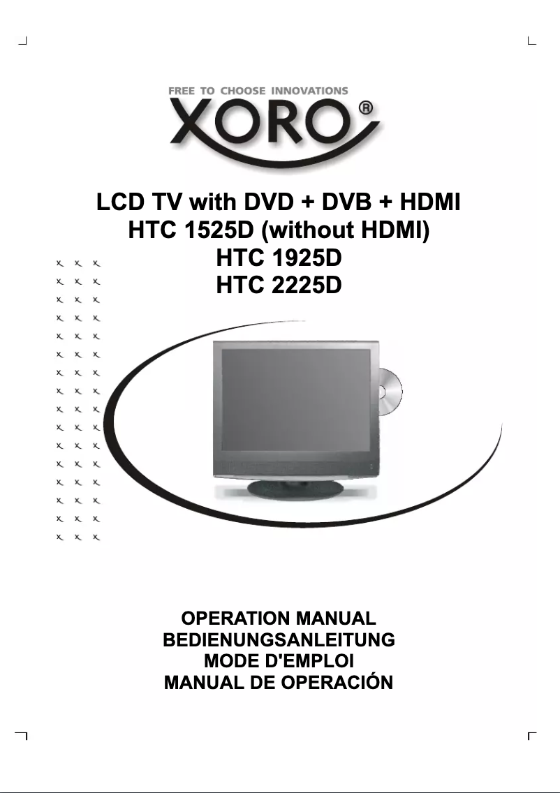 Page 1 of the manual User Manual Xoro HTC 2225D