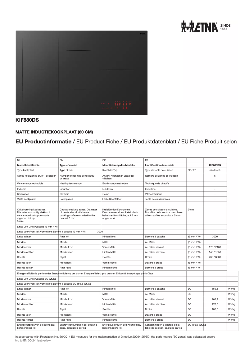 First page image of the manual for KIF880DS