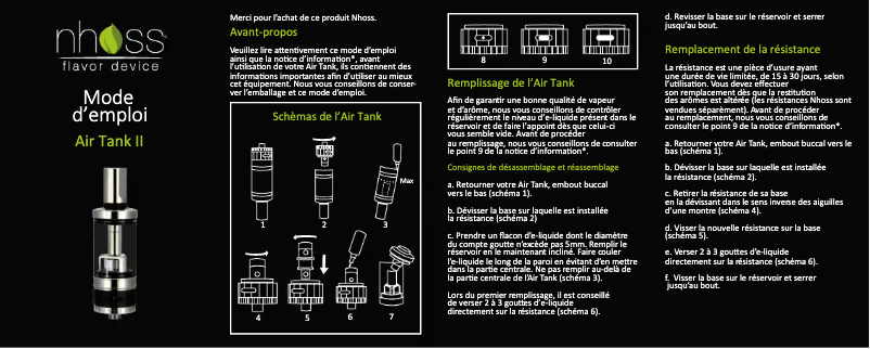 First page image of the manual for Air Tank