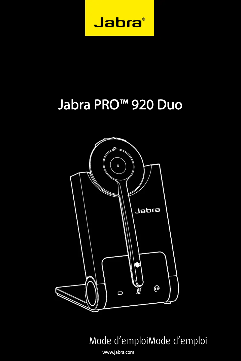 First page image of the manual for PRO 920 Duo