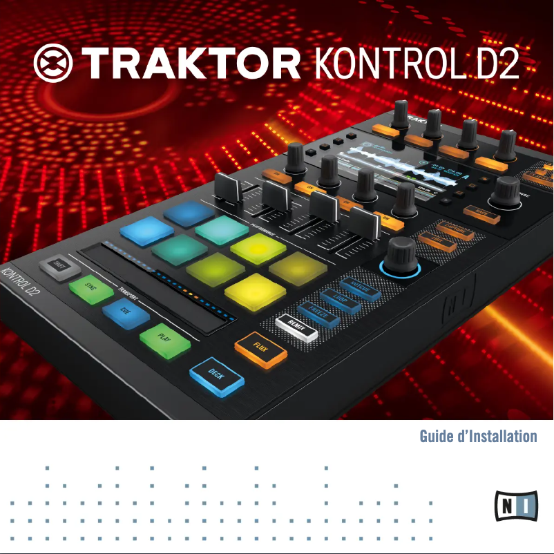 Page 1 of the manual Installation Guide Native Instruments Traktor Kontrol D2