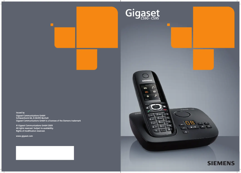 Page 1 of the manual User Manual Gigaset C595