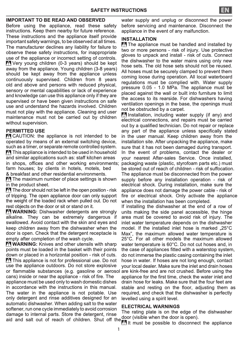 First page image of the manual for DBE 2B19UK