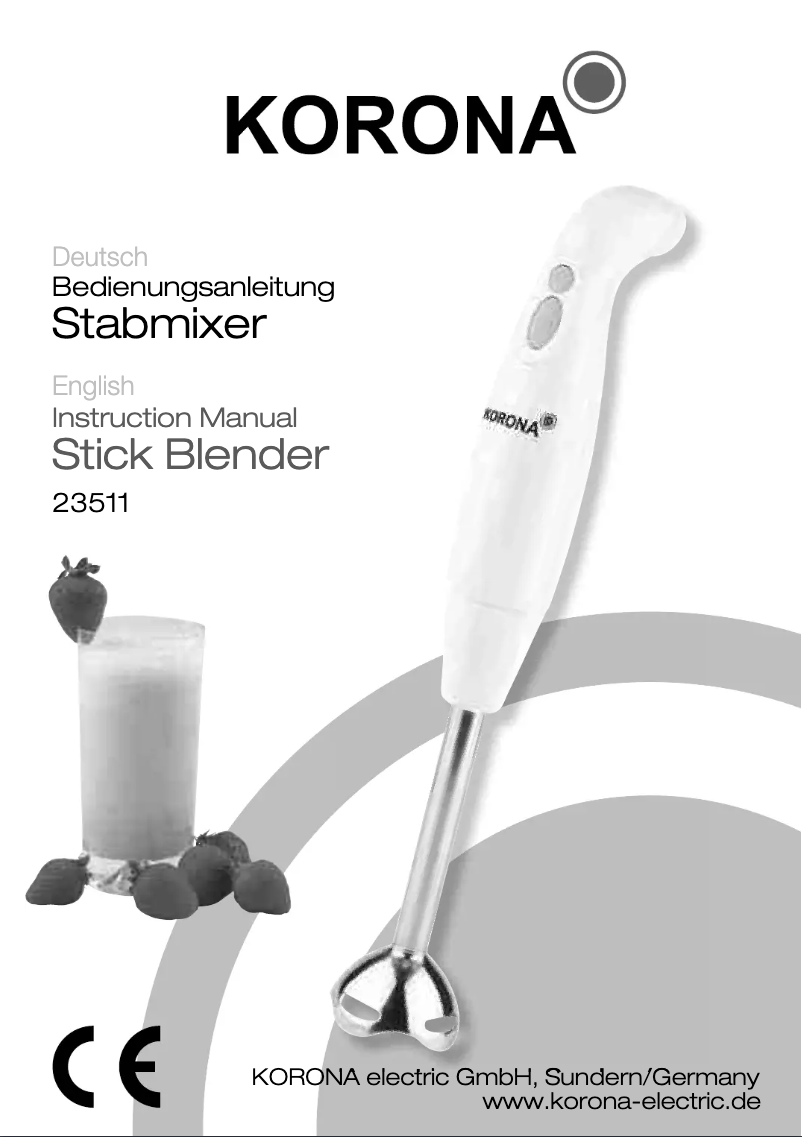 Page 1 de la notice Manuel utilisateur Korona 23511