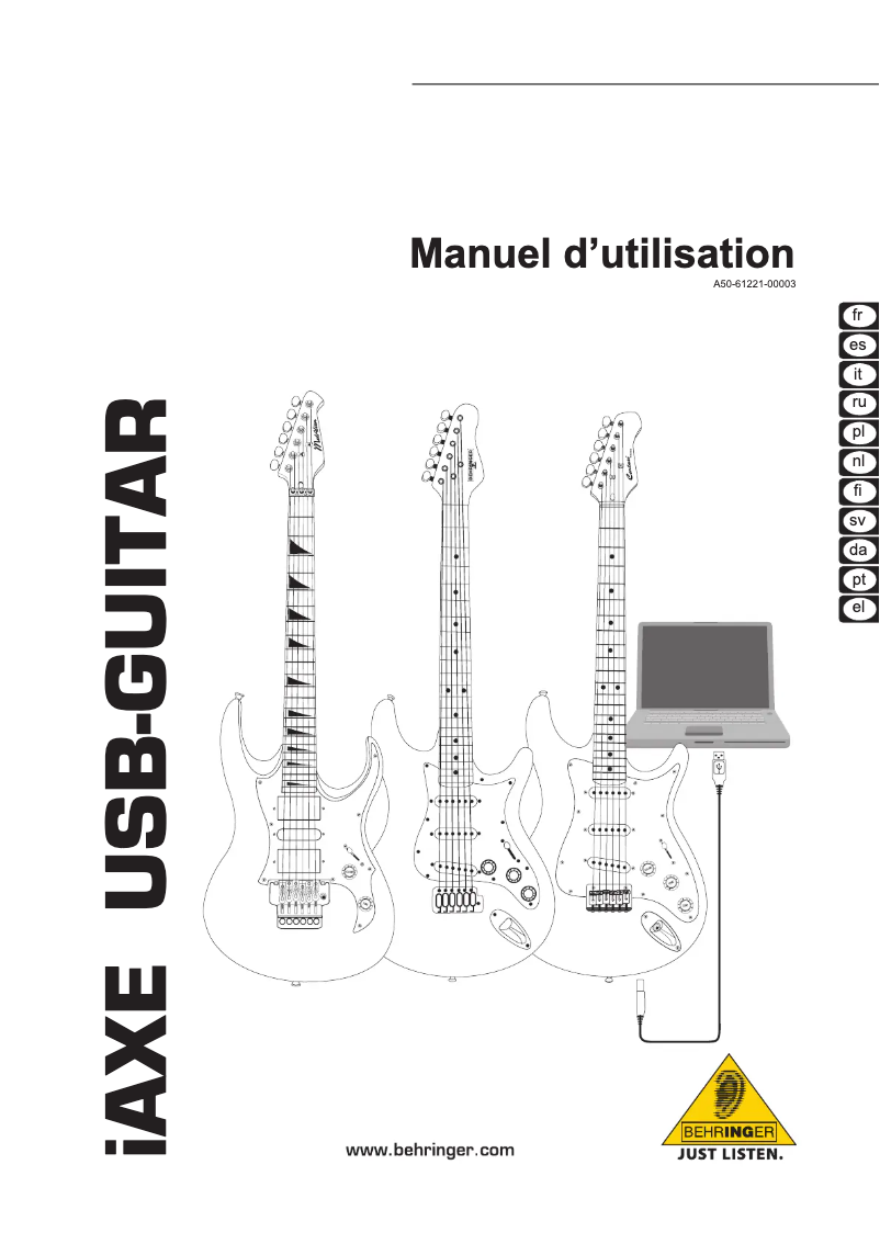 First page image of the manual for iAXE629-BKLS
