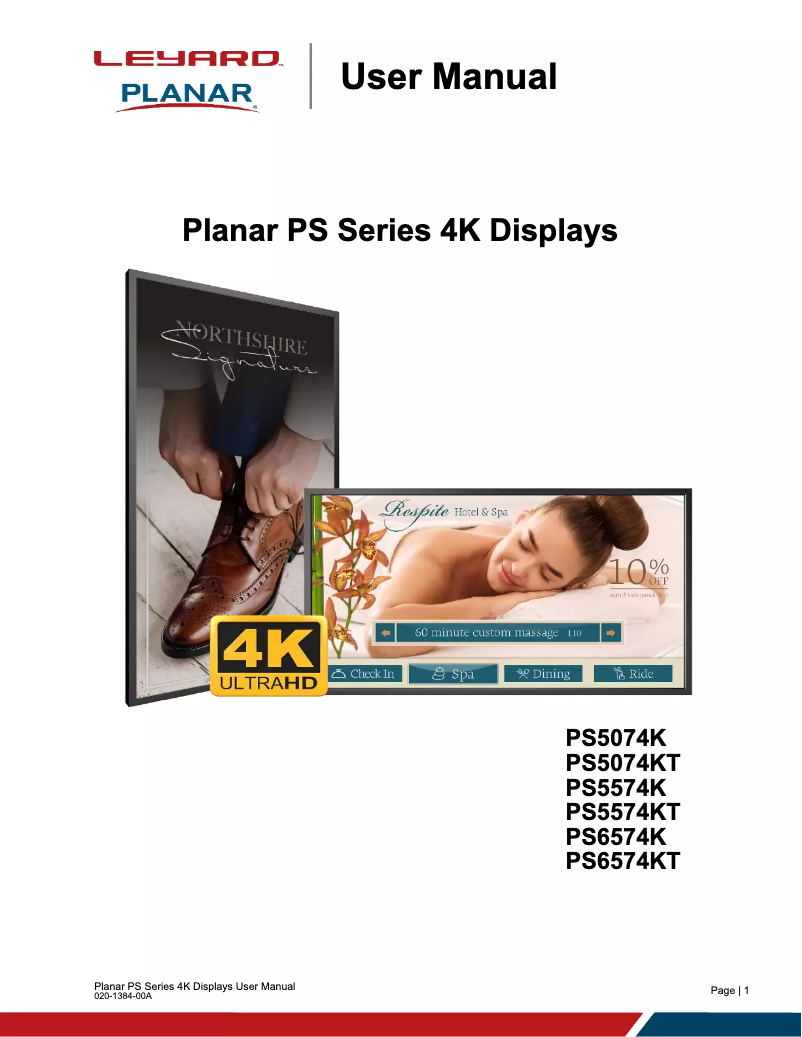 First page image of the manual for PS6574KT