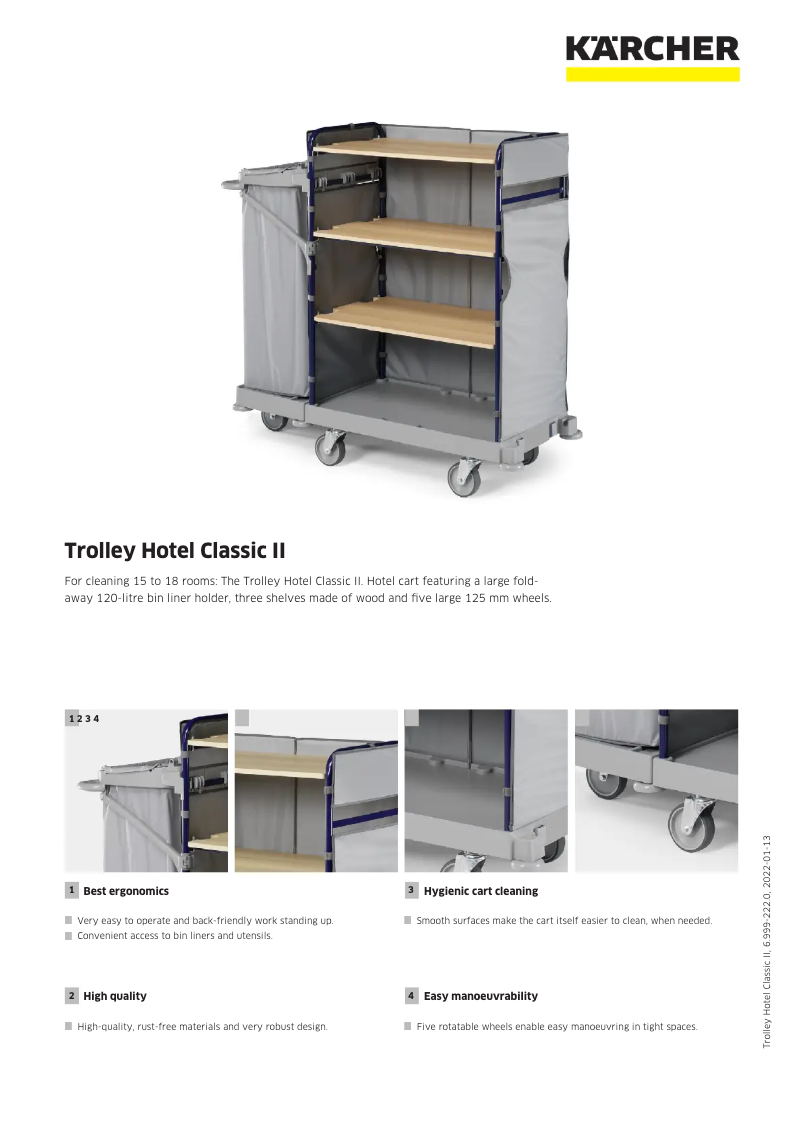 Page 1 of the manual User Manual Kärcher Trolley Hotel Classic II