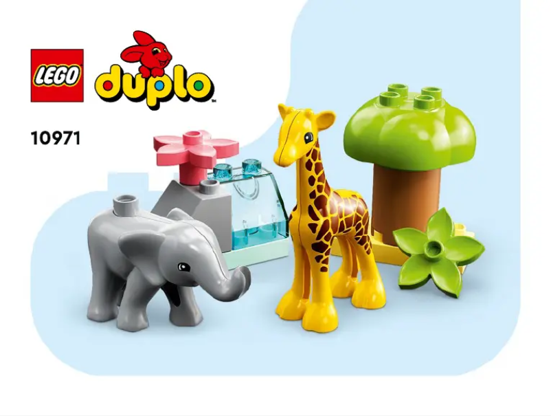 Page 1 of the manual Visual Instructions Lego Duplo 10971
