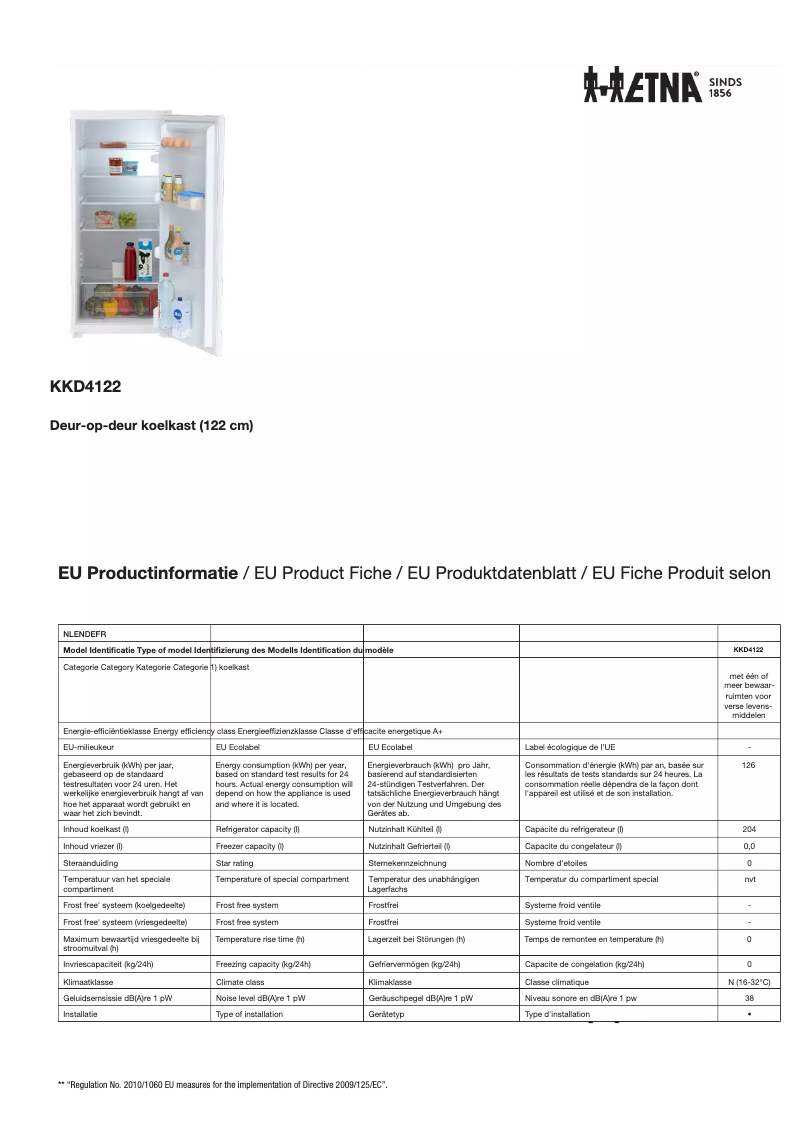 First page image of the manual for KKD4122