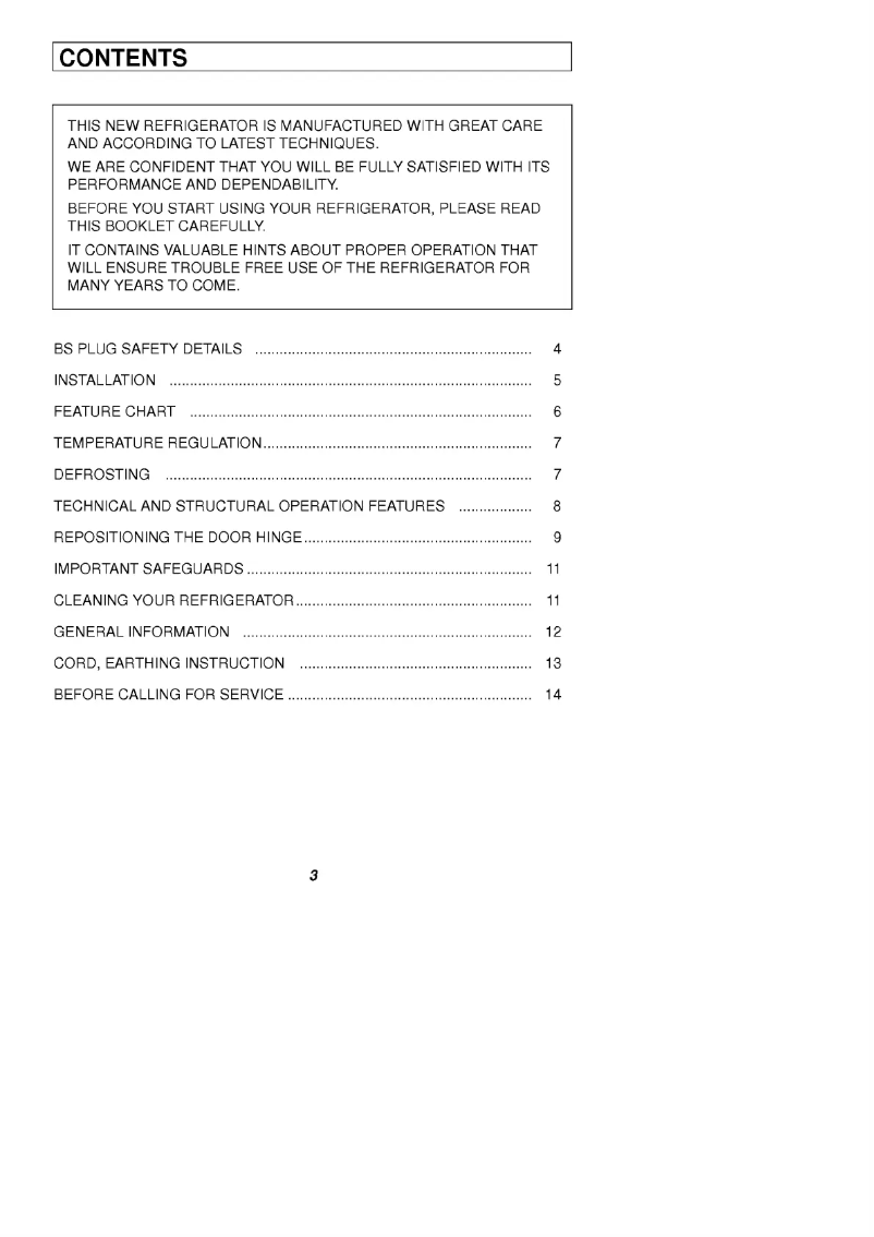 First page image of the manual for GR-161S