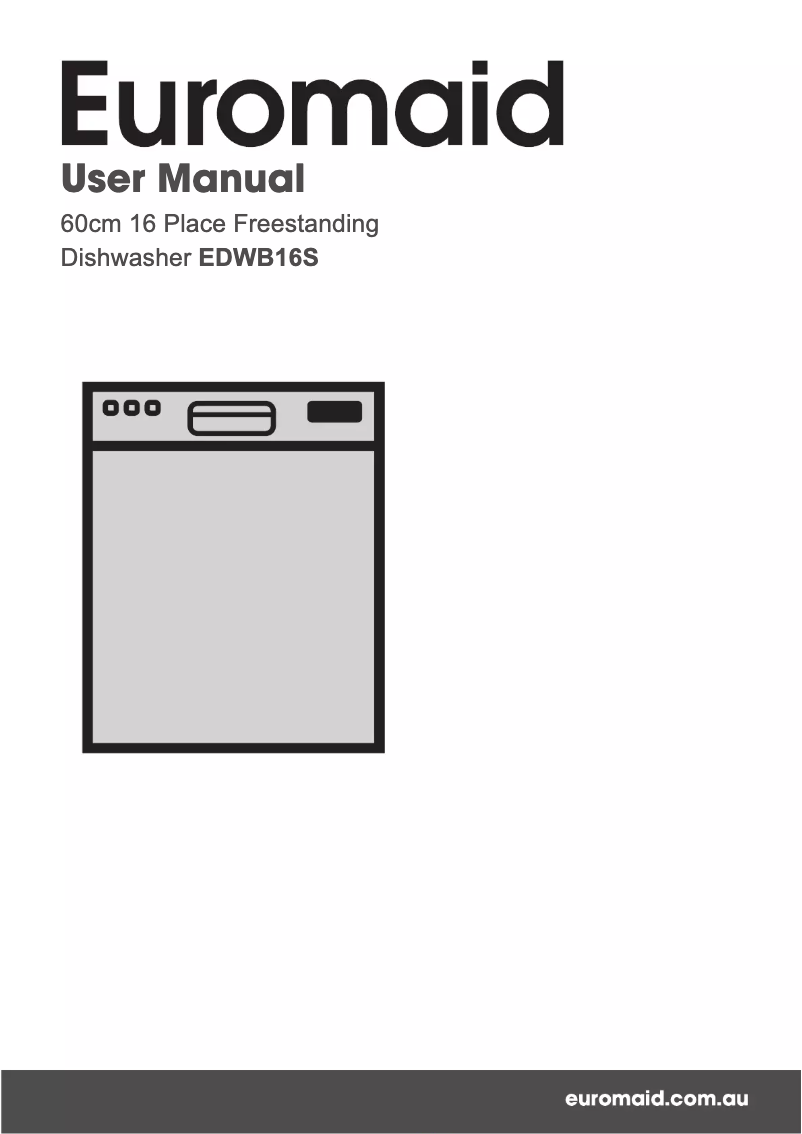 First page image of the manual for EDWB16S