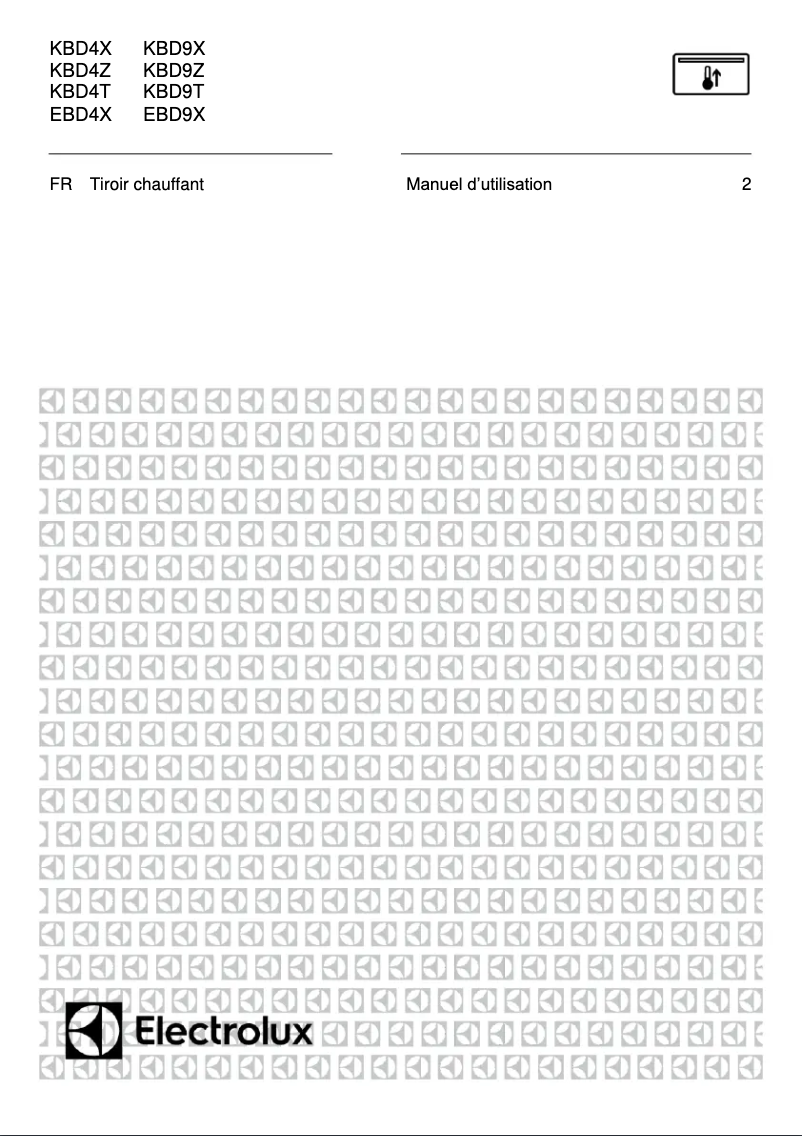 Page 1 de la notice Manuel utilisateur Electrolux KBD4T