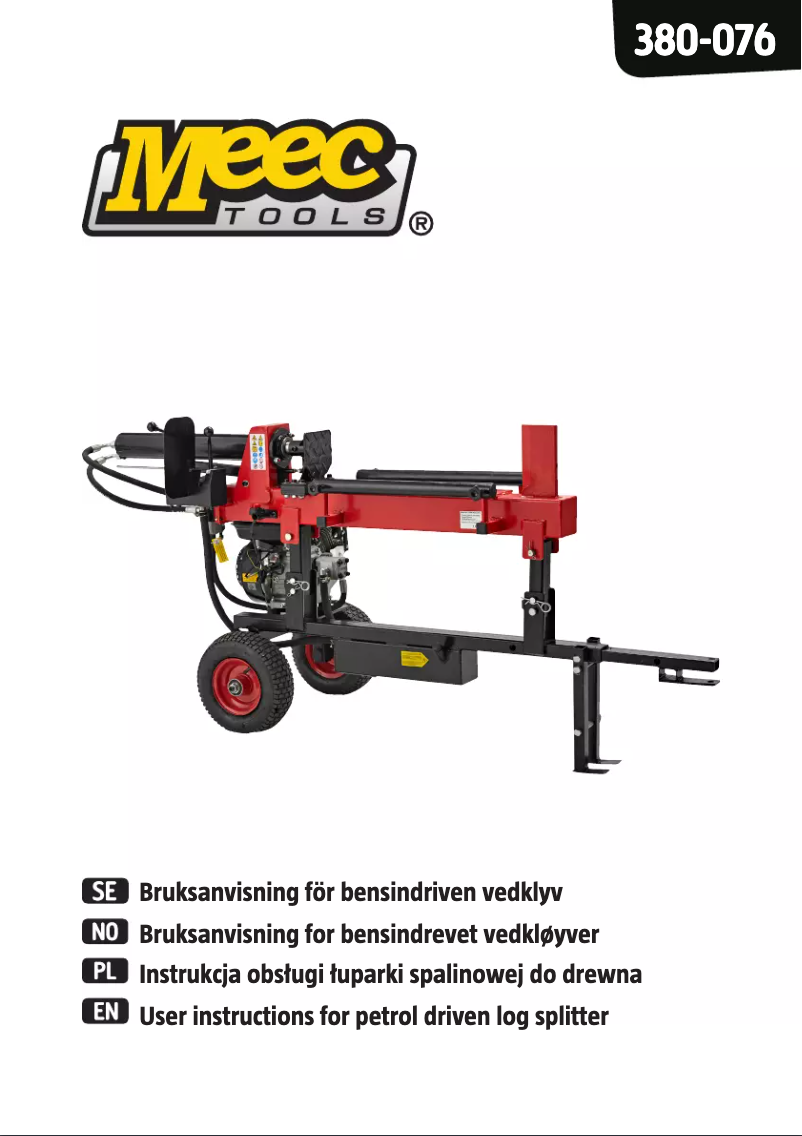 Page 1 of the manual User Manual Meec Tools 380-076