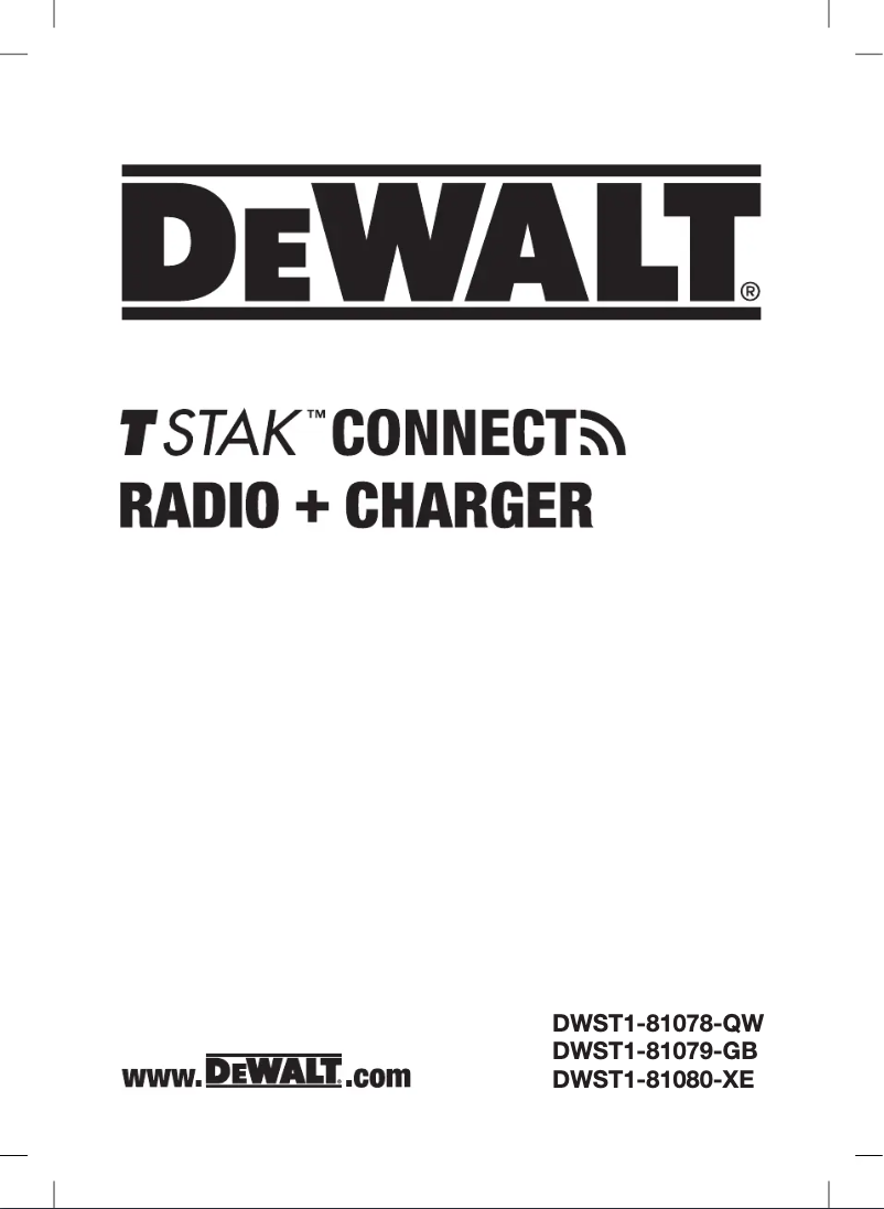 Page 1 of the manual User Manual DeWalt DWST1-81078