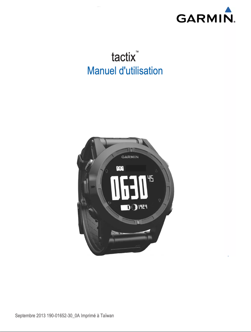 First page image of the manual for Tactix