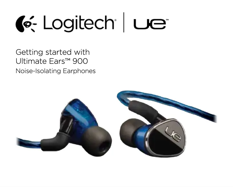 Page 1 of the manual User Manual Logitech UE 900
