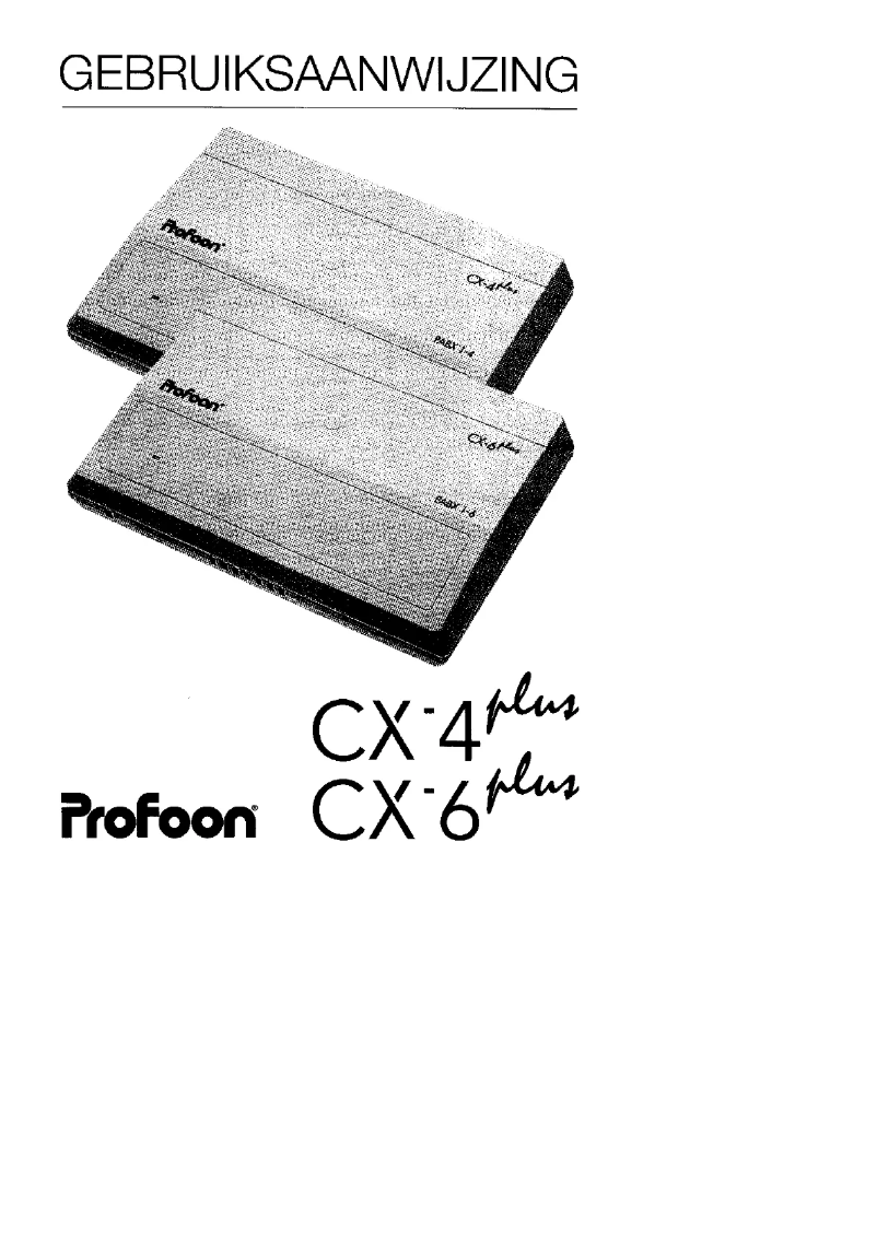 First page image of the manual for CX-4plus