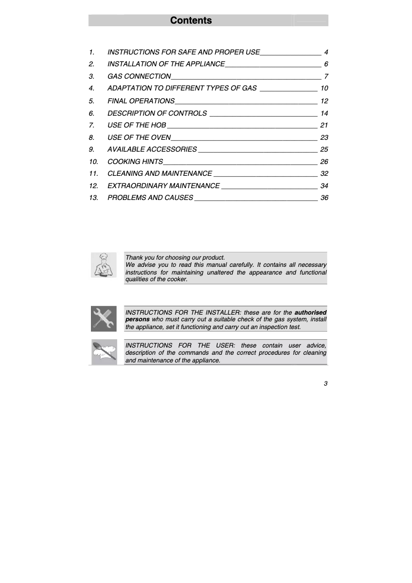 First page image of the manual for SA9065X