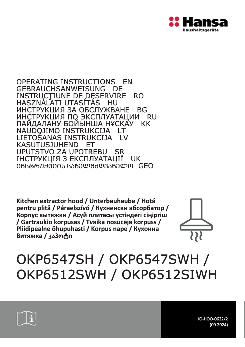 Page 1 of the manual User Manual Hansa OKP6547SH