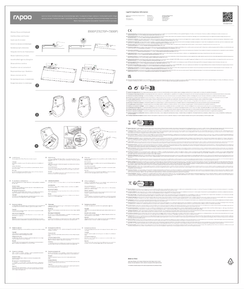First page image of the manual for 8900P