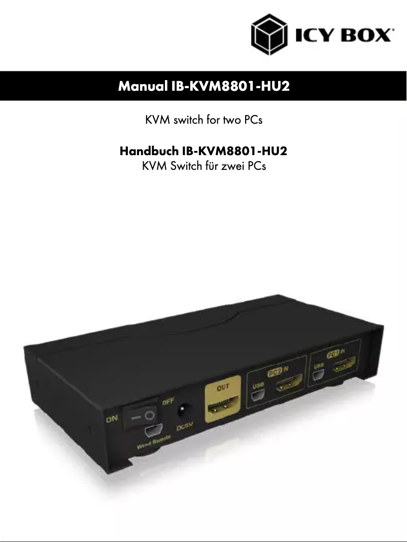 First page image of the manual for IB-KVM8801-HU2