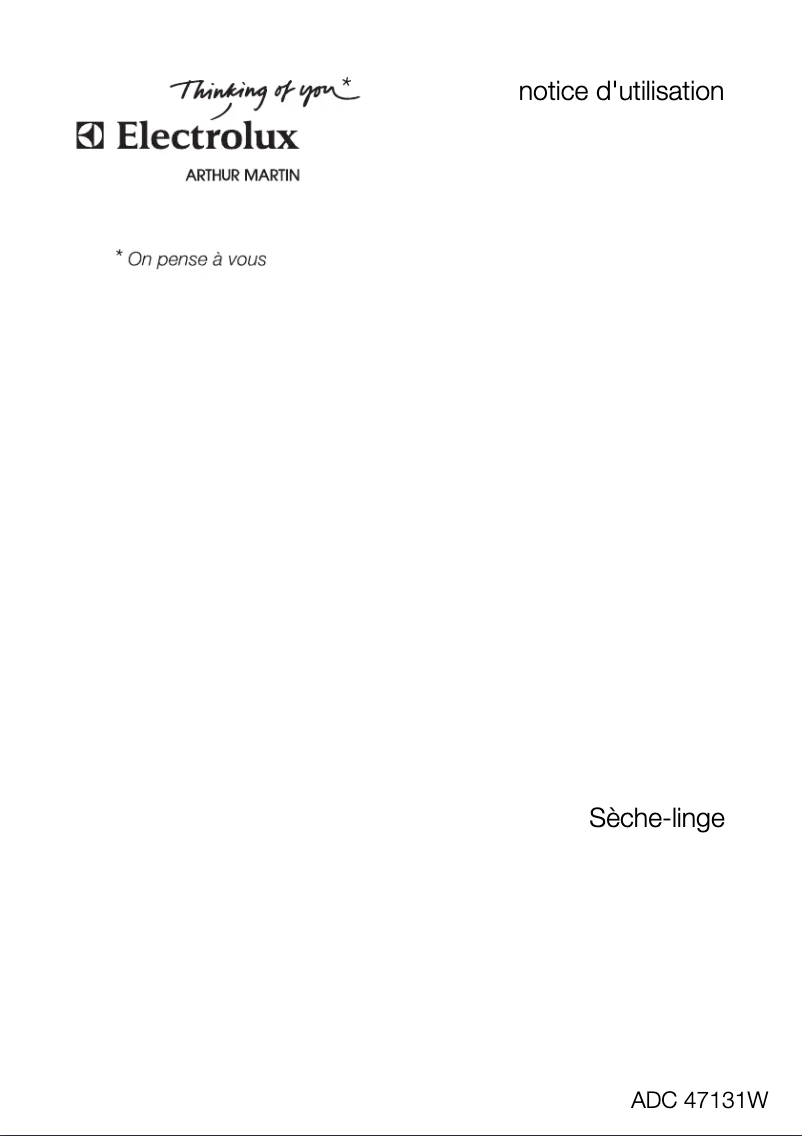 First page image of the manual for ADC 47131 W